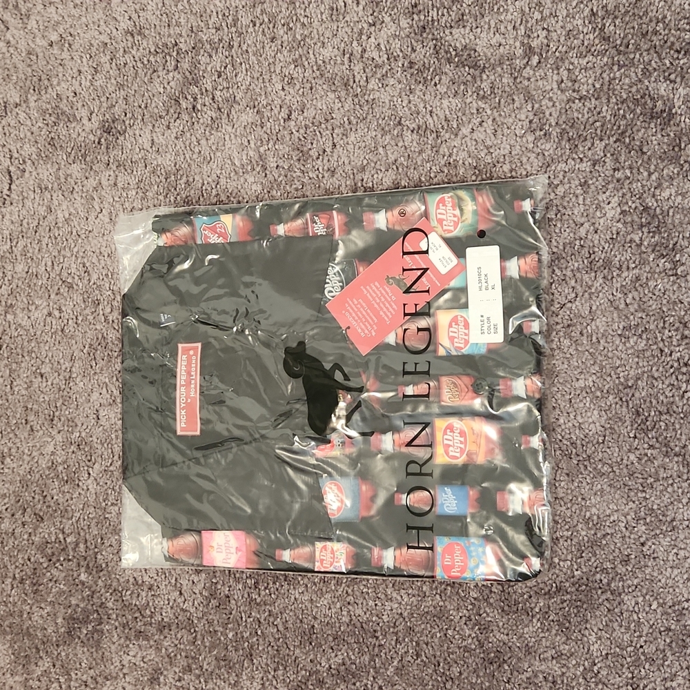 Dr. Pepper button down